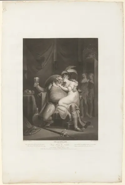 Prince Hal and Poins Surprise Falstaff with Doll Tearsheet