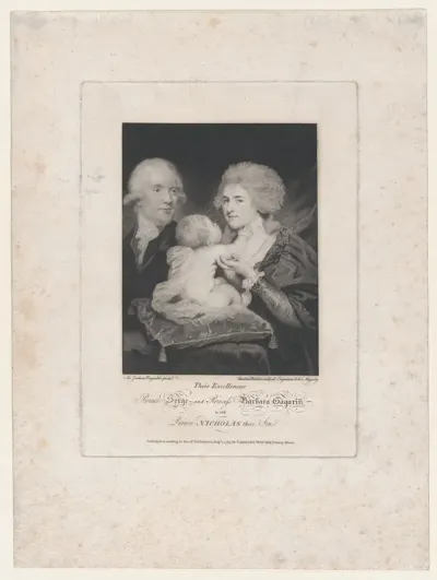 Prince Serge and Princess Barbara Gagarin with Prince Nicholas Their Son