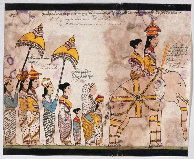 Prince Vessantara leaves the life of a hermit and returns to the city