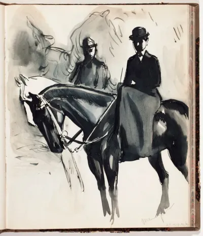 Princess Charlotte of Saxe-Meiningen on Horseback