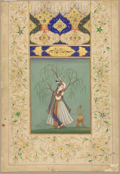 Princess Smoking a Hookah (as Salabhanjika)