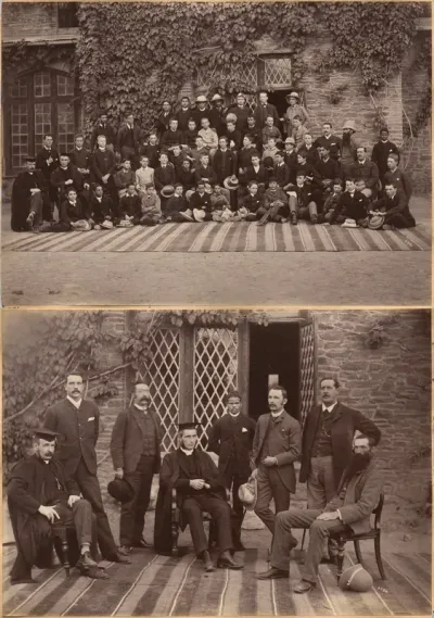 Principal and Teachers of Bishop Cotton School, Shimla (recto); Middle Class Students and Staff, Bishop Cotton School, Shimla (verso)