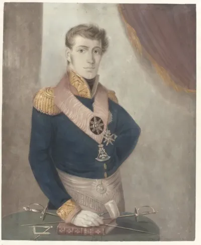 Prins Frederik der Nederlanden als grootmeester der Vrijmetselaren, 1817