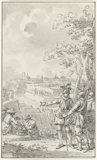 Prins Maurits in het leger voor Geertruidenberg, 1593