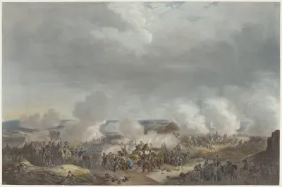 Prins van Oranje in de slag bij Quatre-Bras, 1815