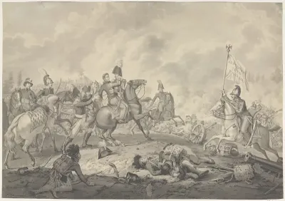Prins van Oranje in de slag bij Waterloo, 1815