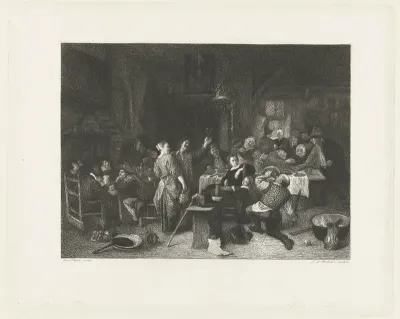 Prinsjesdag. Het gezelschap viert de geboorte van prins Willem III, 14 november 1660