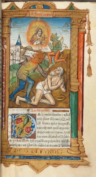 Printed Book of Hours Use of Rome: fol, 78r, Job
