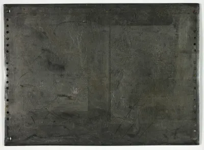 Printing plate for Winter and View from a Deserted Rock Quarry on the Wye