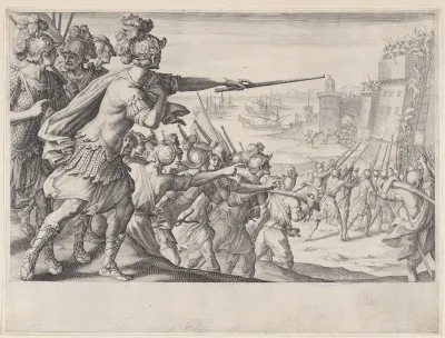 Prise de la Ville de Bone (Capture of the City of Bonne), from "La Vie de Ferdinand Ier de Médicis série appelée aussi Les Batailles des Médicis" (The Life of Ferdinand I de'Medici also called The Medici Battles)