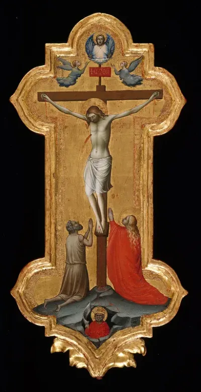 Processional Cross with Saint Mary Magdalene and a Blessed Hermit