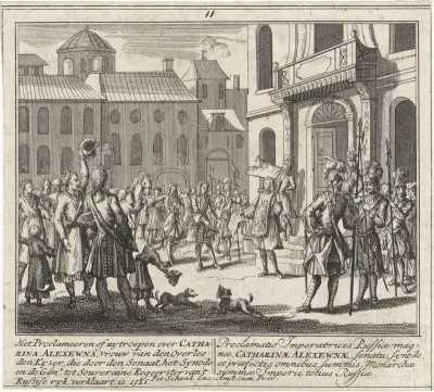 Proclamatie van Catharina I tot tsarina