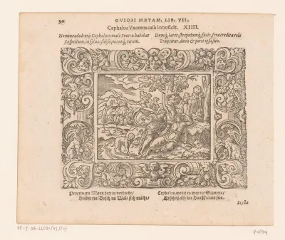 Procris per ongeluk door Cephalus gedood