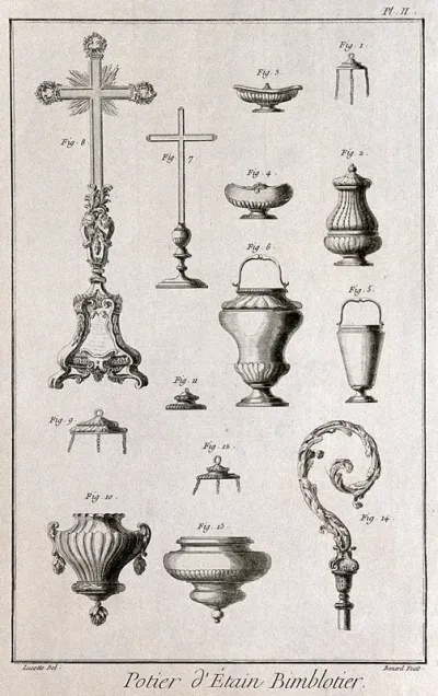 Products of pewter industry: toys