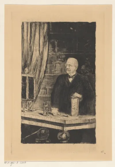 Professor Josef Forster in zijn laboratorium te Amsterdam