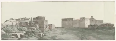 Profiel van de binnenmuren en buitenmuren van de oude stad Manduria