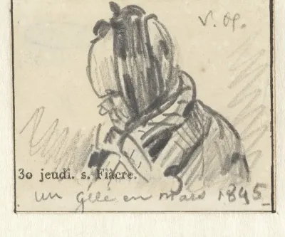 Profiel van een vrouw, naar links