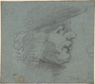 Profile head of a man looking right