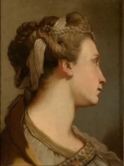Profile of a female head girded with jewels