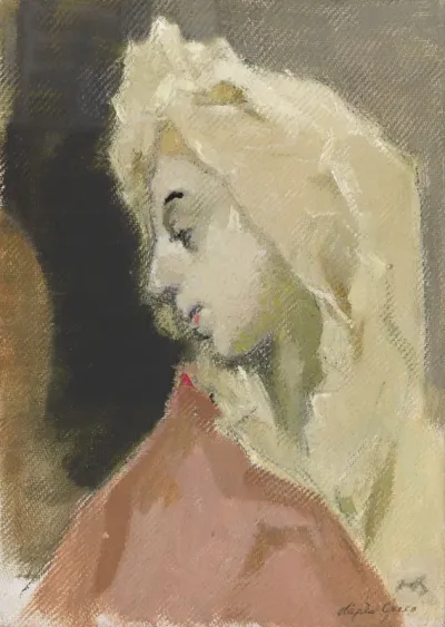 Profile of Madonna, after El Greco (Profile of Mary Magdalen)
