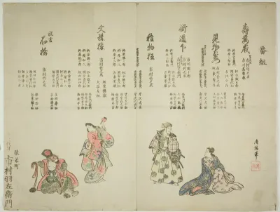 Program of the ten day performance celebrating the succession of Ichimura Uzaemon XIII