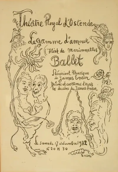 Programma van de opvoering van het ballet "La Gamme d'Amour" - Schouwburg Oostende 17 december 1932