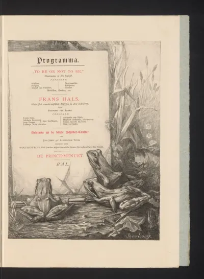 Programma voor het Sint Lucasfeest van de vereniging St. Lucas in Amsterdam op 2 februari 1884