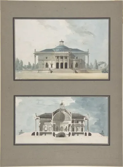 Project for a "Maison de plaisance pour un grand seigneur", Elevation and Section