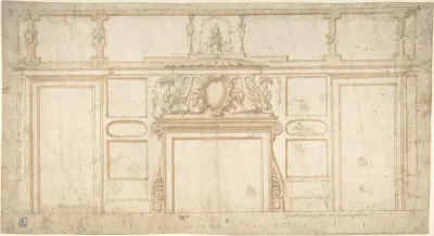Project for Interior Wall with Fireplace