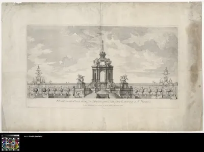 Project for the fireworks designed for the wedding of 'Madame Première'