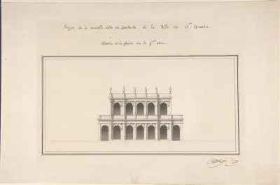 Project for the New Theater at St. Quentin (Aisne): Elevation