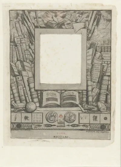 Projet d'encadrement pour le portrait d'Armand Guéraud