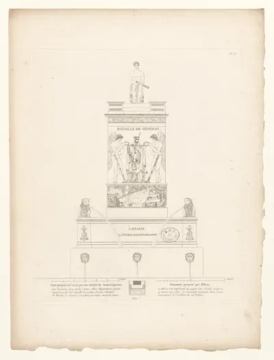 [Projet de fontaine en mémoire du général Louis Desaix] ; Monument proposé par Hibon BOYER 800