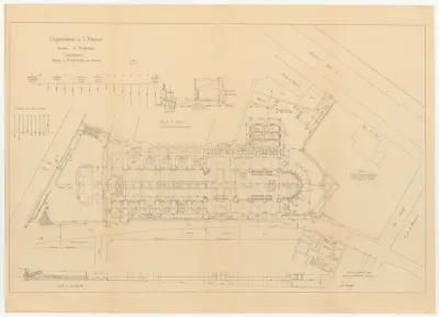 Projet de modification des abords de la cathédrale de Montpellier (1885)