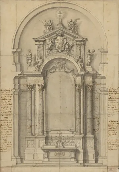 Projet for an altar with the coat of arms of Stanislaus I Leszczyński, probably for Notre-Dame de Bonsecours de Nancy