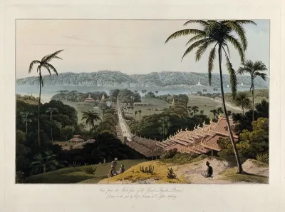 Prome (Pyay), Burma: view to the west from the Great Pagoda