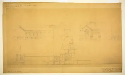 Proposed Fine Arts Museum, World's Columbian Exposition, Chicago, Illinois, Elevation Sketches