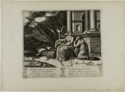 Proserpina Gives Psyche the Box of Beauty