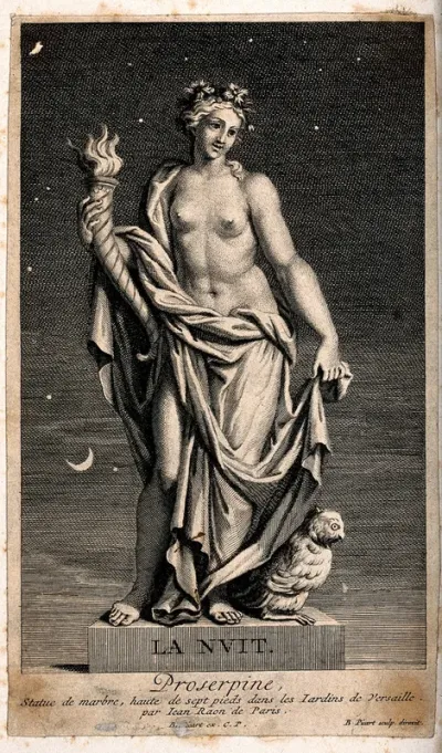 Proserpine, represented by a personification of night