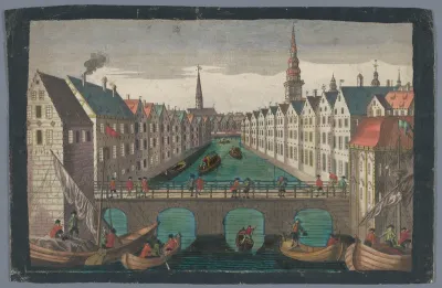 Prospect gegen St. Nicolai Kirche zu Hamburg