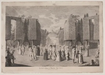 Prospect taget ved Indgangen af Friederichsberg Hauge i Aaret 1786