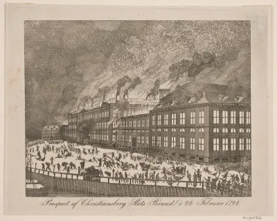 Prospekt af Christiansborgslots brand d. 26. februar 1794