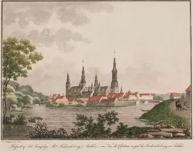 Prospekt af det kongelige slot Frederiksborg på Sjælland