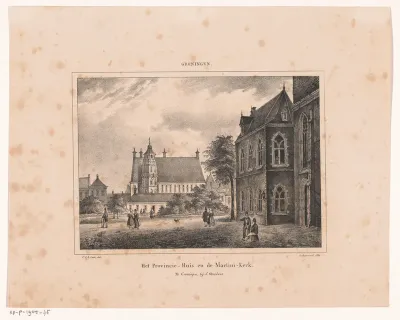 Provinciehuis en Martinikerk te Groningen