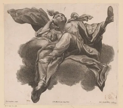 Prudentia met spiegel in de hand