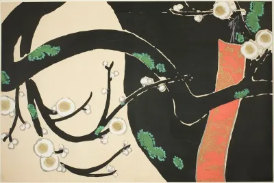 Prunus with Poem Slip, from the series "Worlds of Things (Momoyogusa)"