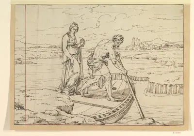 Psyche and Charon (?)