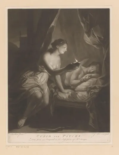 Psyche bekijkt de slapende Cupido