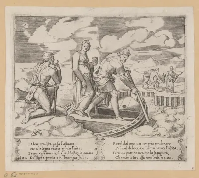 Psyche in de veerboot van Charon