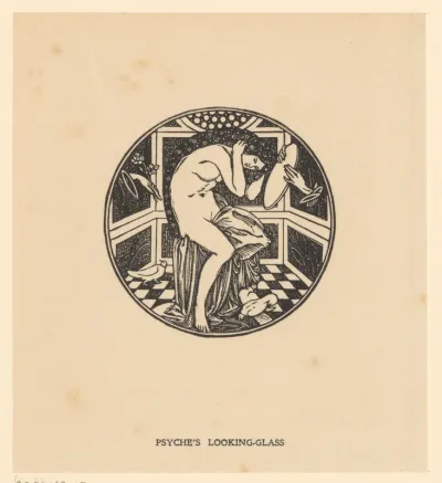 Psyche kijkt in een spiegel